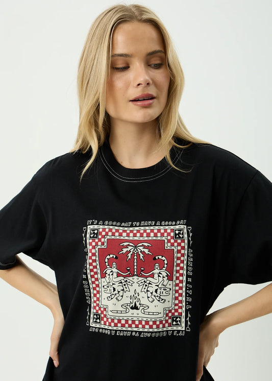 Afends A Good Day Oversized Tee BLACK