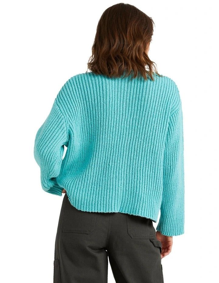 Billabong Moon Wave 2 Knit Sweater BRIGHT LAGOON