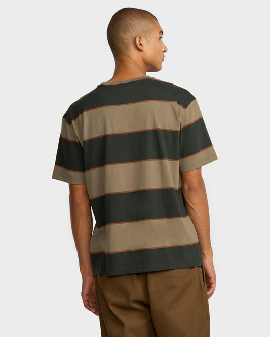 RVCA KSL Stripe Tee MUSHROOM