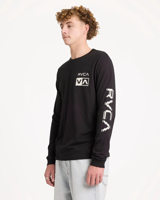 RVCA Big RVCA Glitch LS BLACK