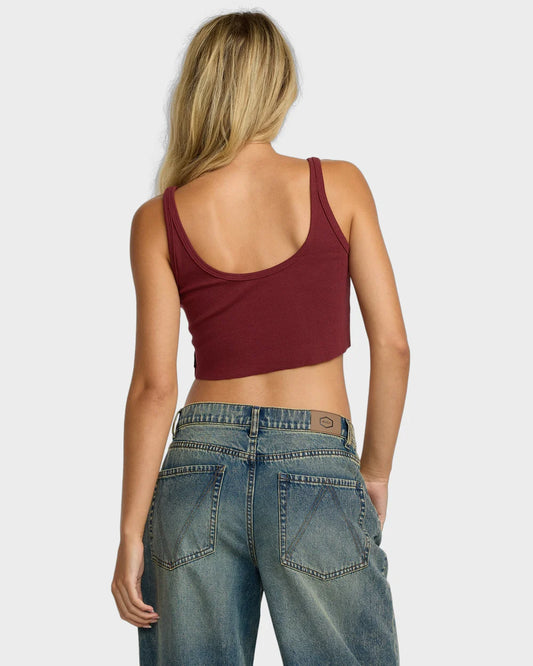 RVCA Horus Scooped Tank CRANBERRY