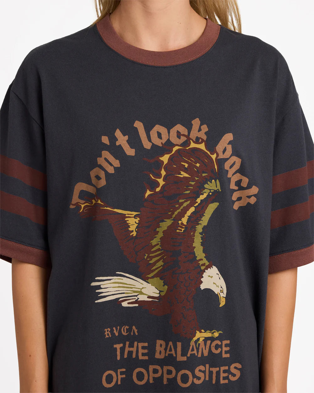 RVCA Toni Ringer Tee WASHED BLACK