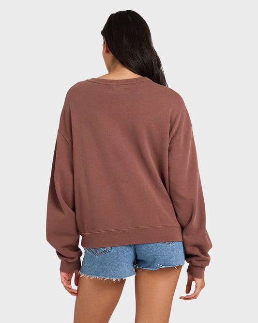 RVCA Pocket Crew Sweatshirt TERRA BROWN