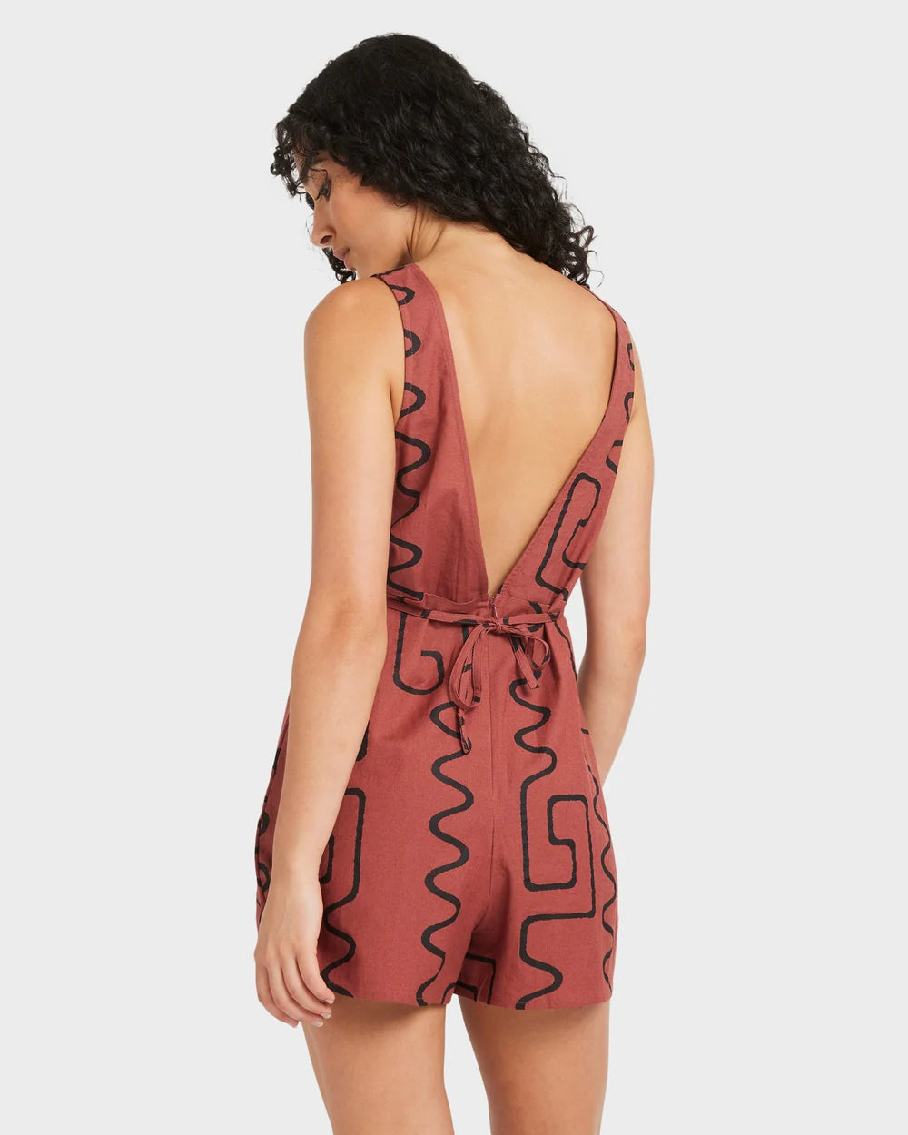 RVCA Sunnie Jumper Romper MAHOGANY