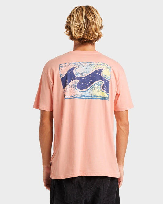 Billabong Crayon Wave Premium Tee PEACH