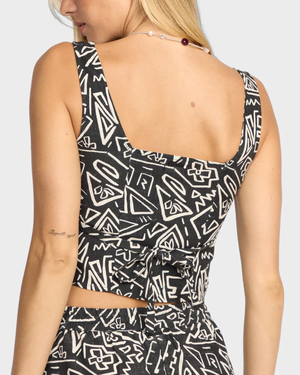 Billabong Feelin Free Woven Tank BLACK/WHITE