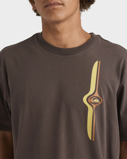 Quiksilver Stringer Band Tee CHOCOLATE BROWN