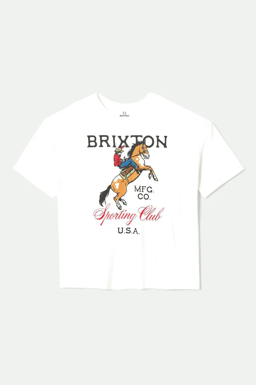 Brixton Sporting Club Oversized BF Tee WHITE