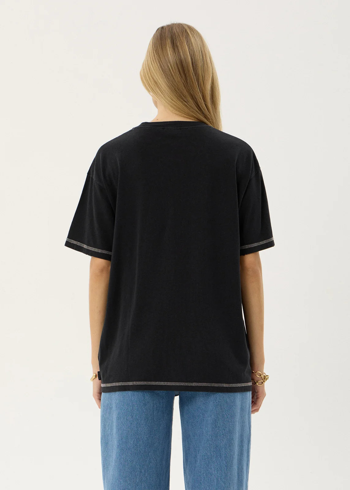 Afends Unchained Oversized Tee STONE BLACK