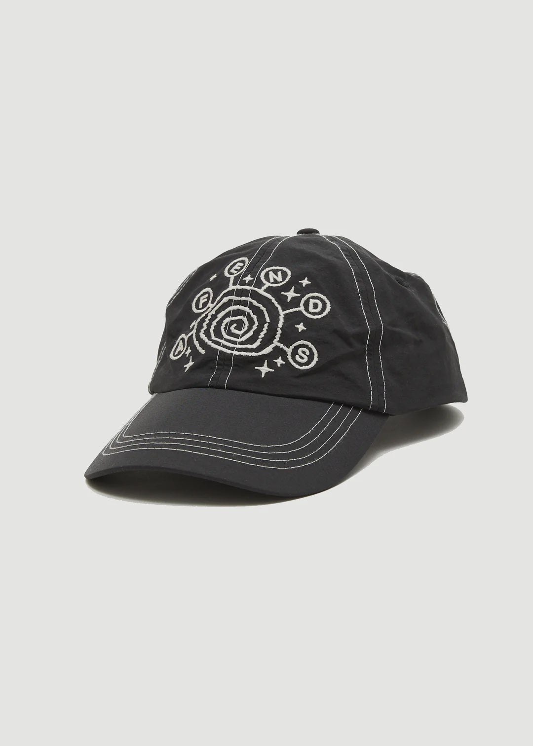 Afends Cosmic Con Six Panel Cap BLACK