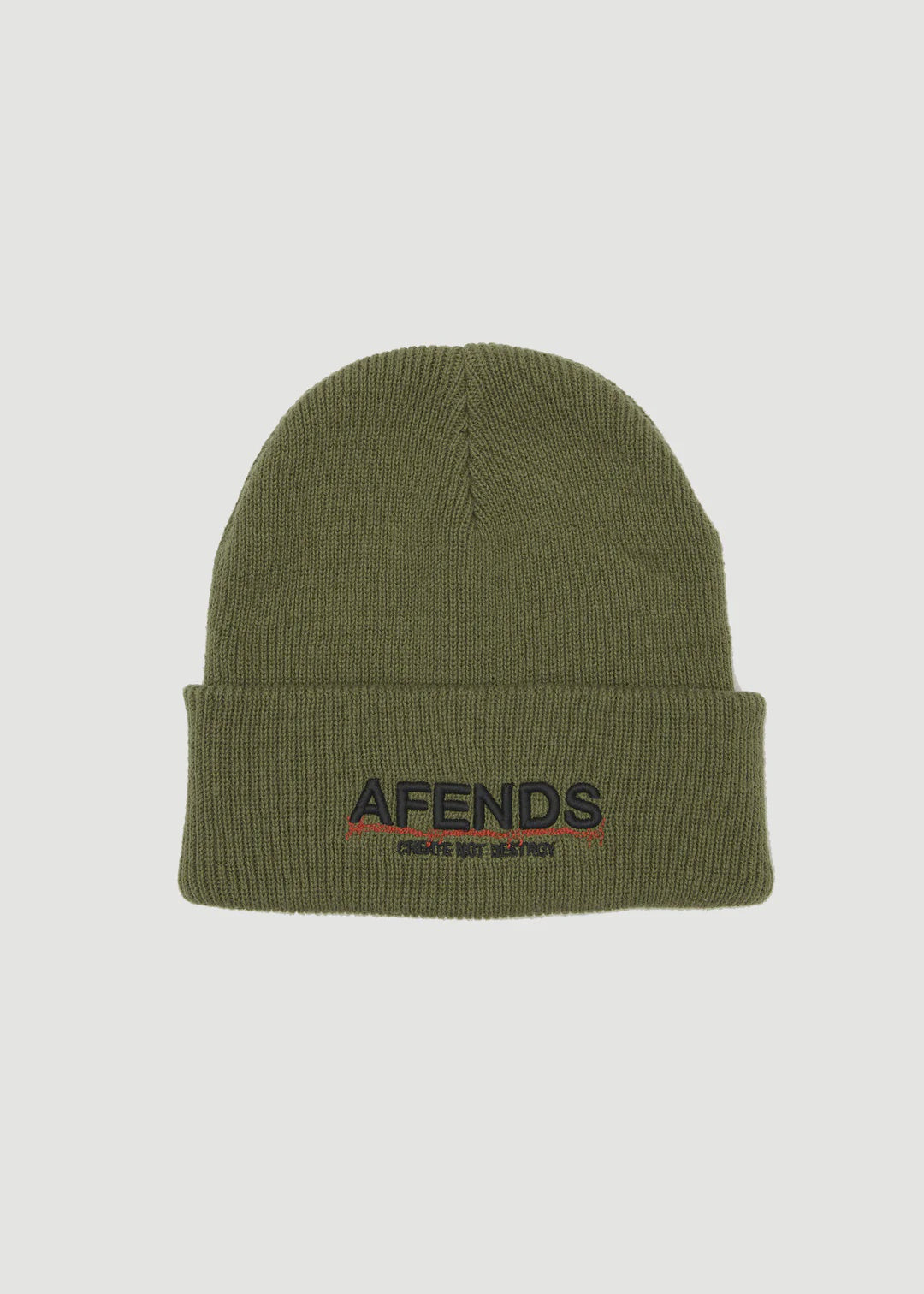 Afends Wired Beanie OIL GREEN