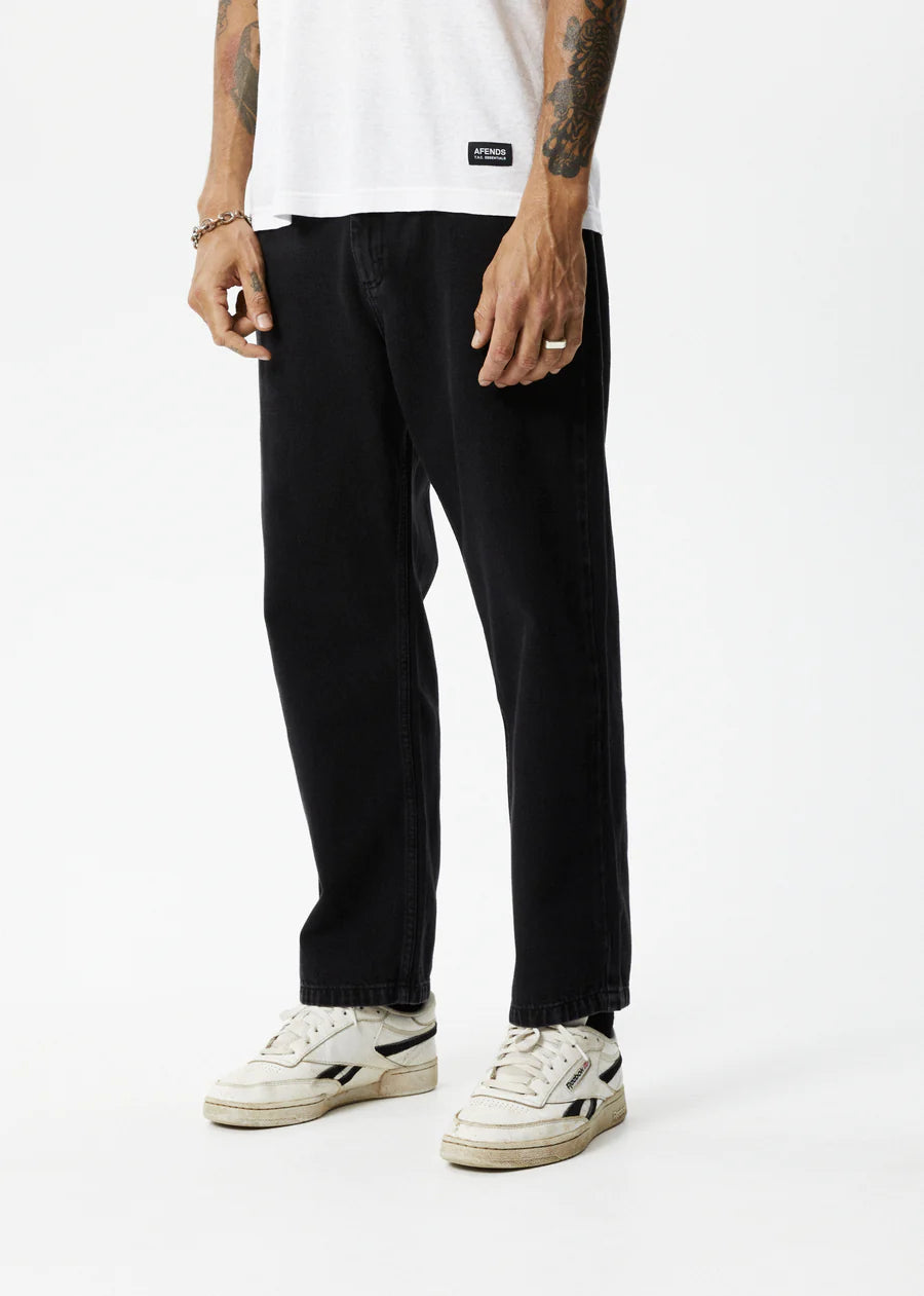 Afends Ninety Twos Organic Demin Relaxed Fit Jean WASHED BLACK