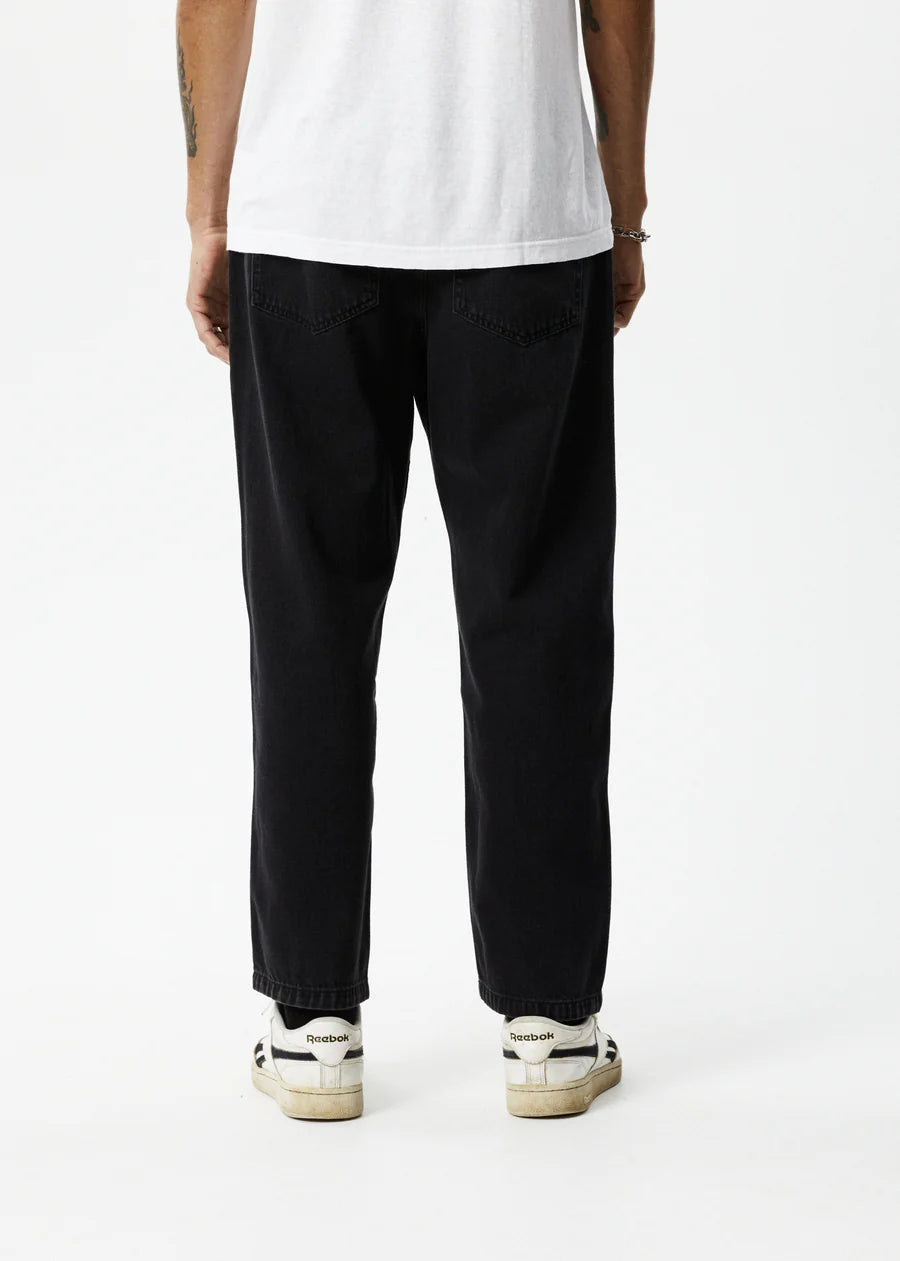 Afends Ninety Twos Organic Demin Relaxed Fit Jean WASHED BLACK