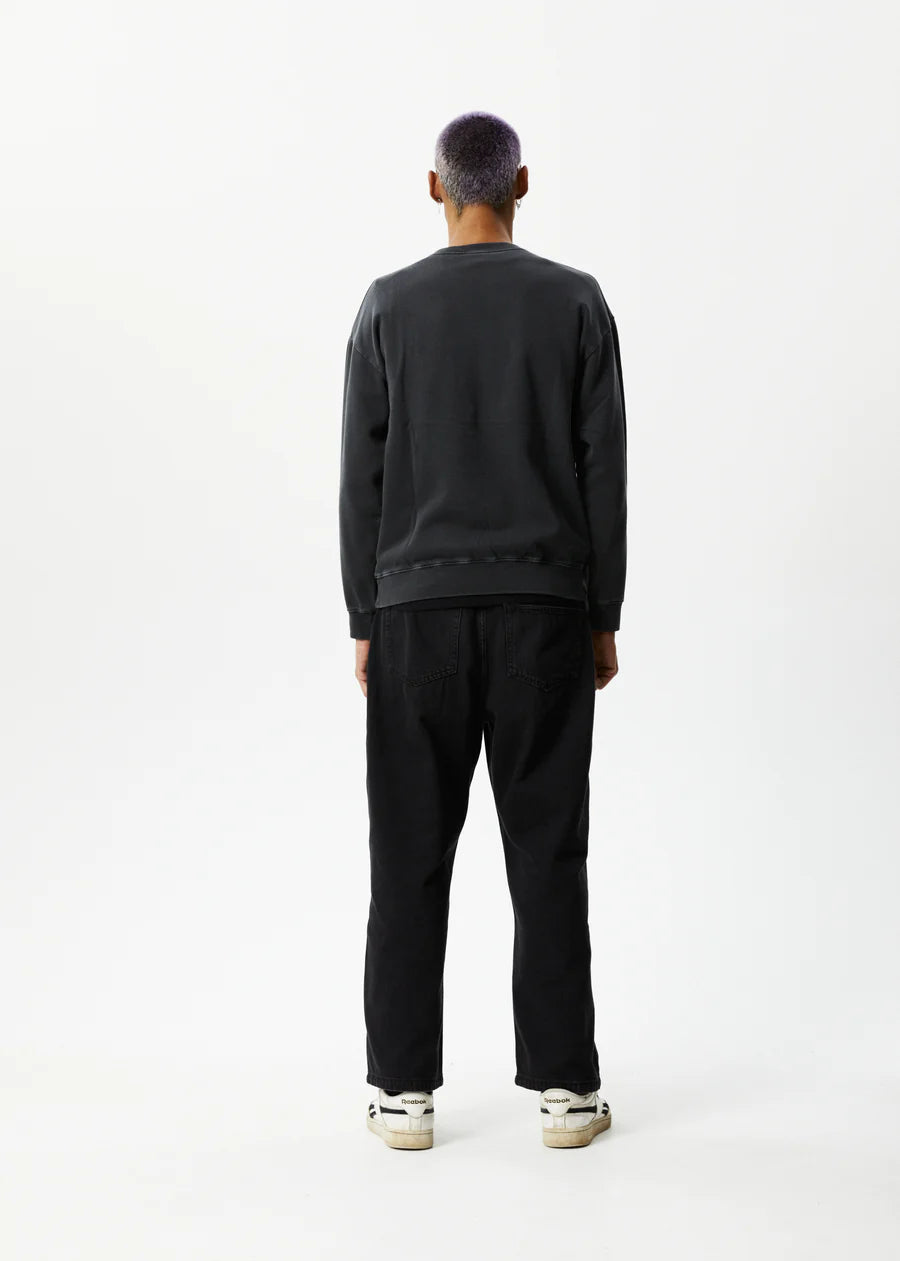 Afends Holiday Crew Neck Jumper STONE BLACK