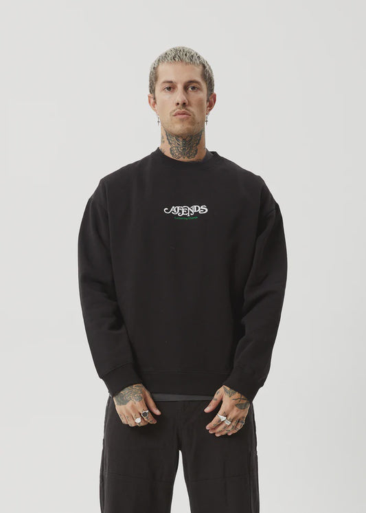Afends Break Through Crew Neck BLACK