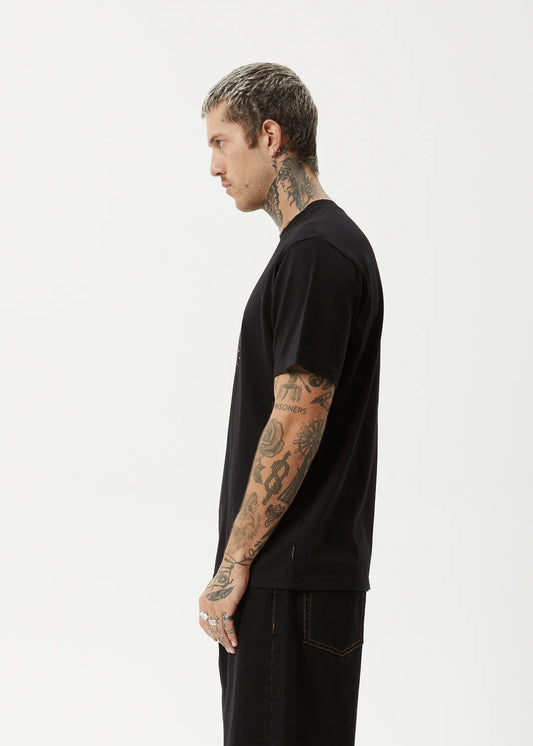 Afends Carpet Ride Recycled Retro Fit Tee BLACK