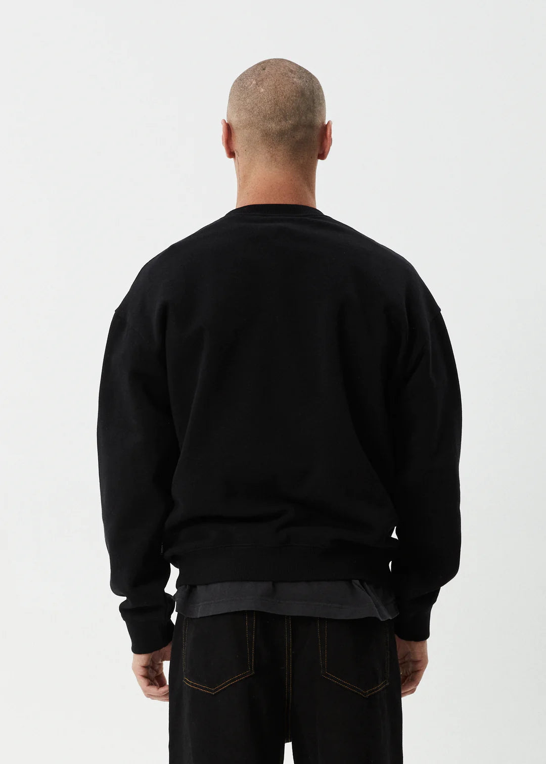 Afends Dime Bag Crew Neck Jumper BLACK