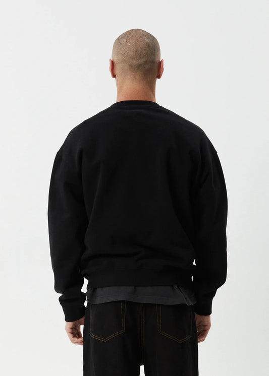 Afends Dime Bag Crew Neck Jumper BLACK