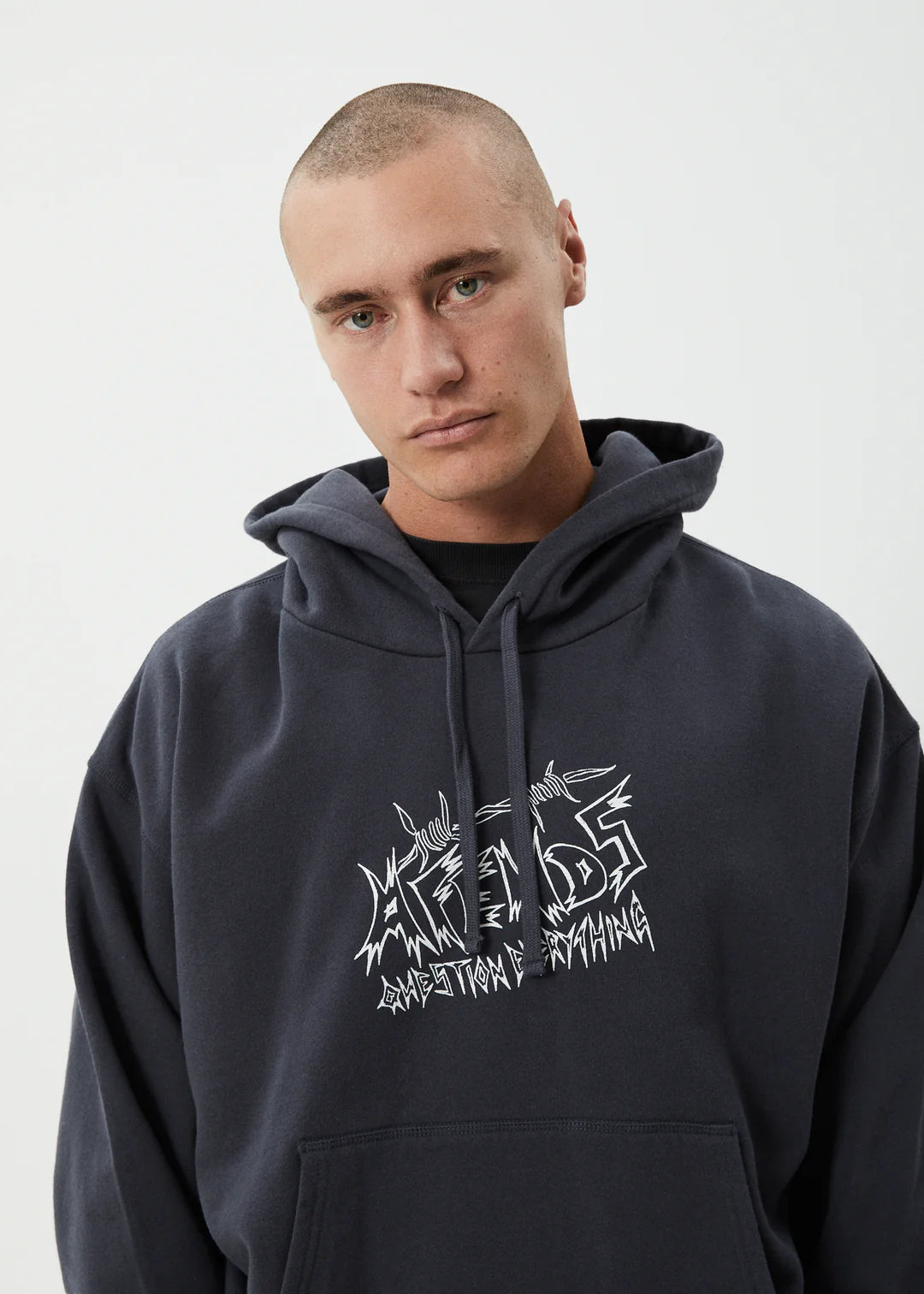 Afends Moments Boxy Hoodie CHARCOAL