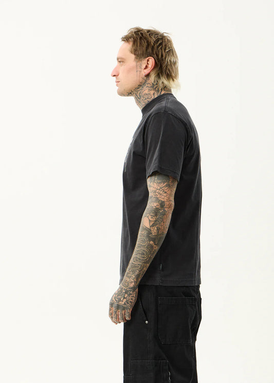 Afends Torched Retro Tee STONE BLACK