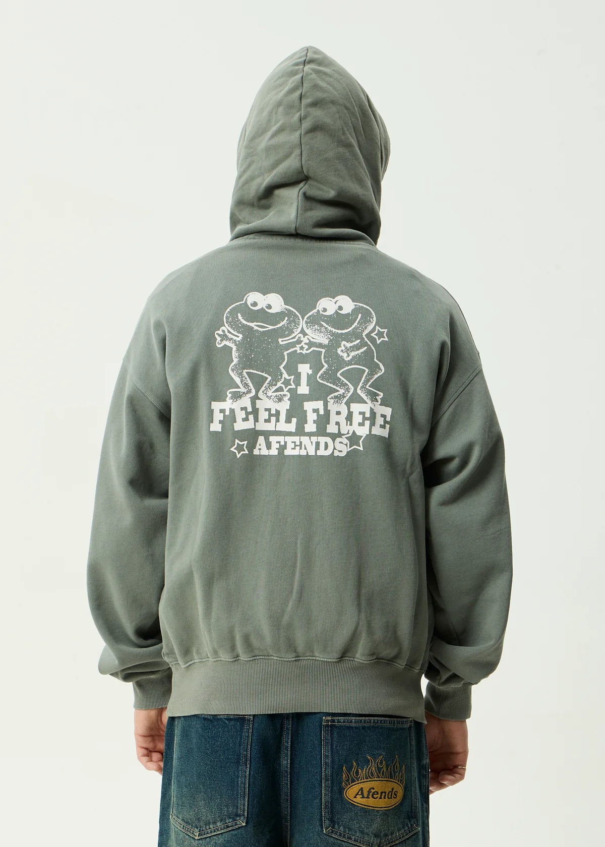 Afends Sonoran Boxy Pull On Hood WASHED SYCAMORE