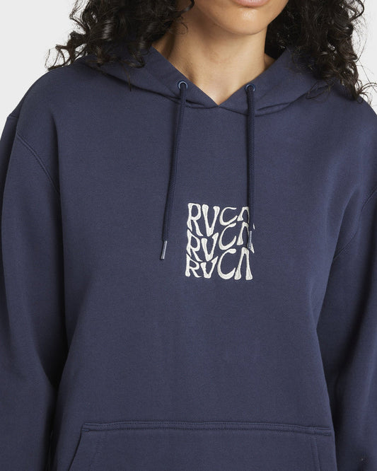 RVCA Wavey Slouched Hood MOODY BLUE
