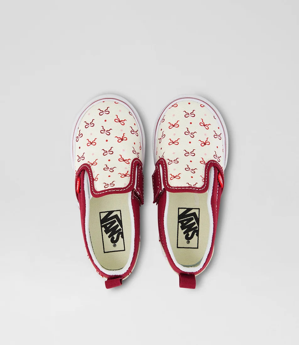 Vans Toddler Slip-on V BOW BORDEAUX