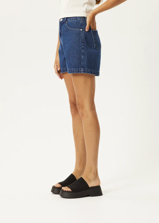 Afends Seventy Threes Hemp Denim Shorts AUTHENTIC BLUE