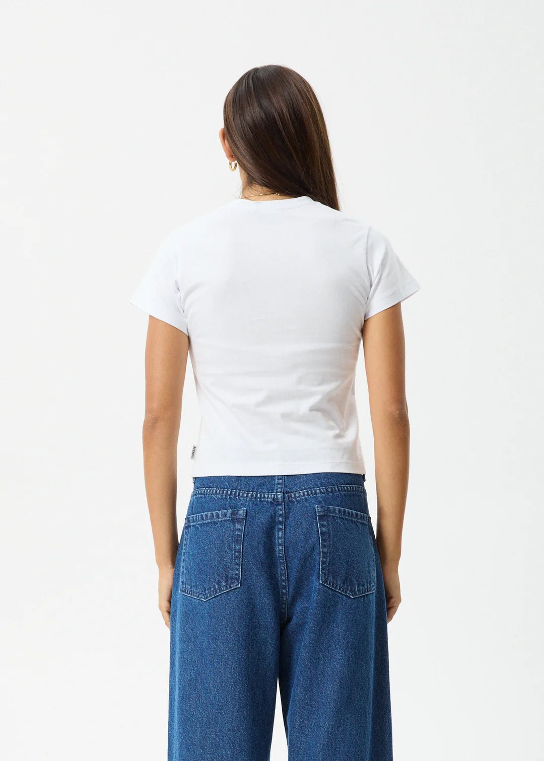 Afends Classic Hits Recycled Baby Tee WHITE