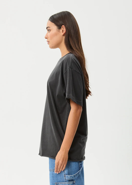 Afends Frolic Oversized Tee STONE BLACK