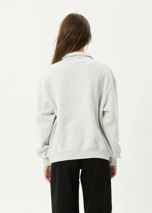 Afends Carter Quarter Zip Jumper GREY MARLE