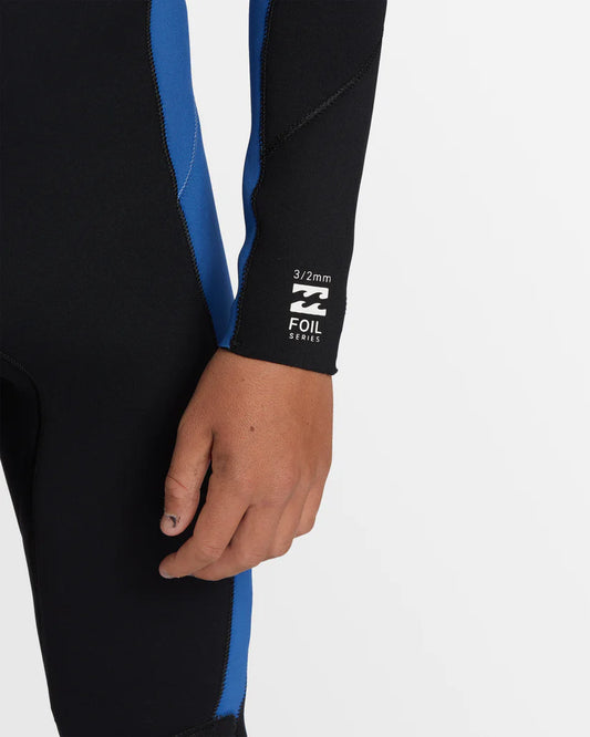 Billabong Boys 3/2 Foil BZ FL Wetsuit MID BLUE