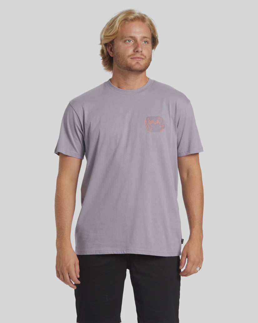Billabong Crayon Wave SS Tee PURPLE ASH