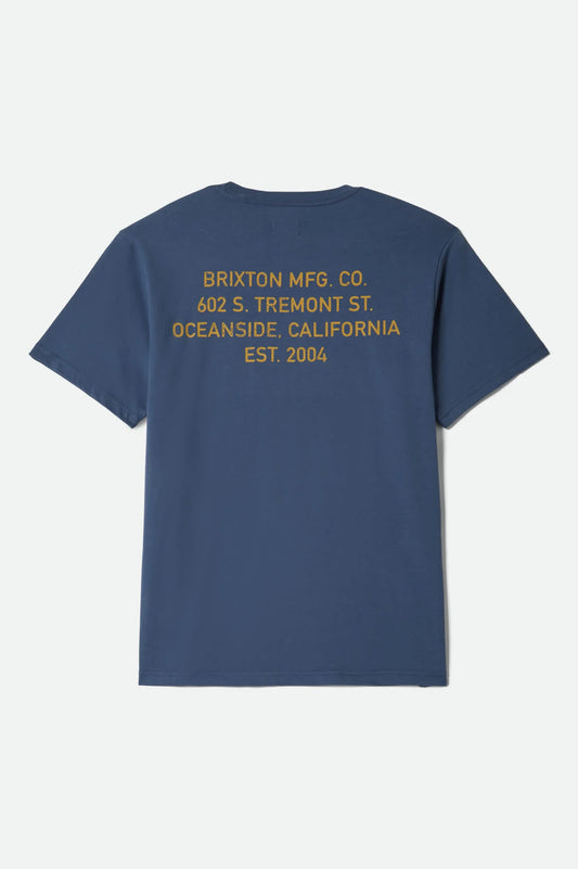 Brixton Gage Premium Tee BERING SEA WORN WASH