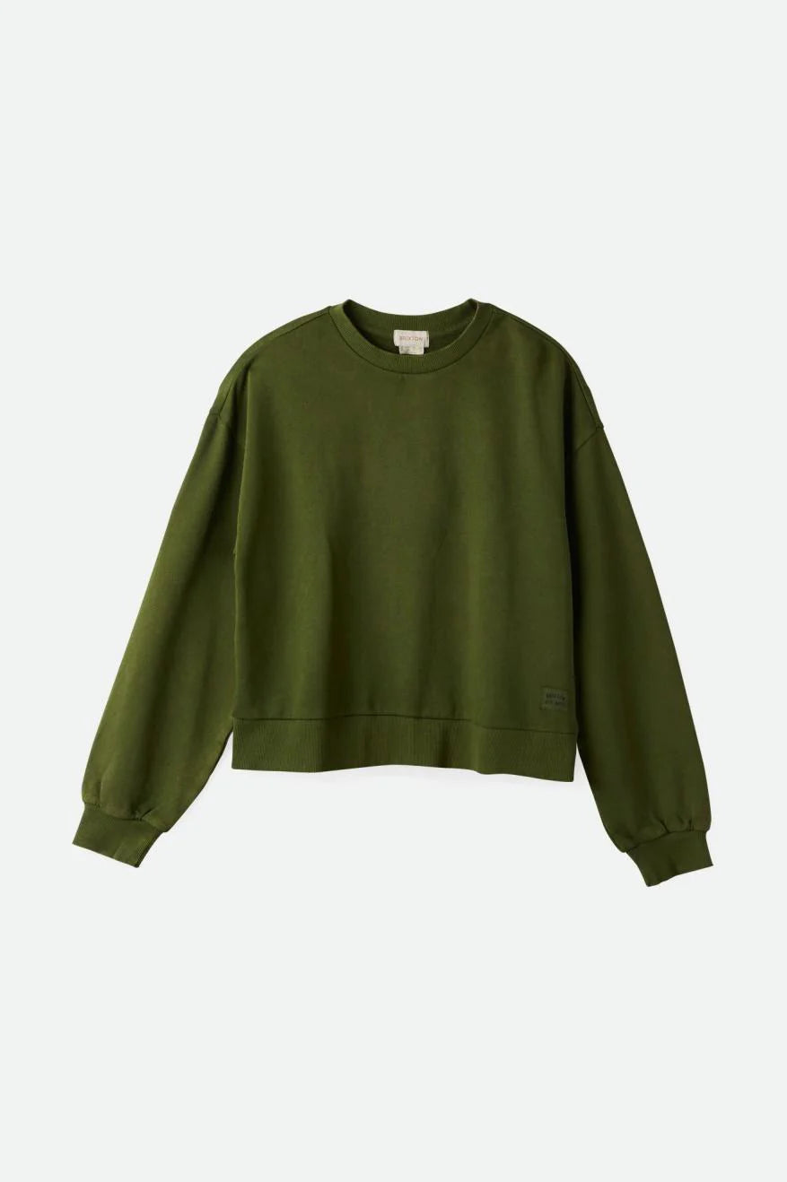 Brixton Cross Loop French Terry Crew CHIVE