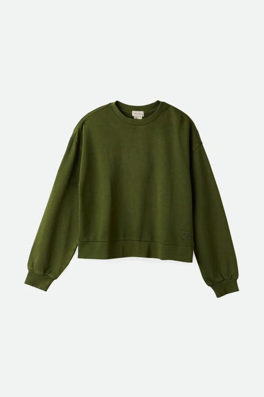 Brixton Cross Loop French Terry Crew CHIVE