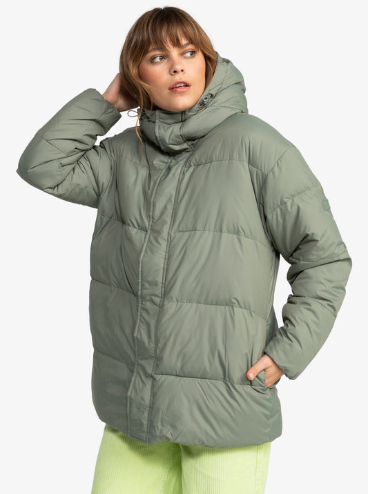Roxy Ocean Dreams Sherpa Jacket AGAVE GREEN