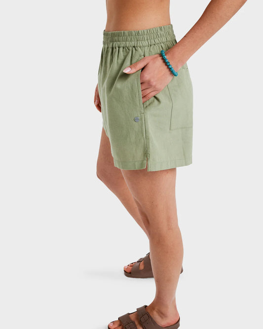 Roxy Lekeitio Break Slub Mid Short OIL GREEN