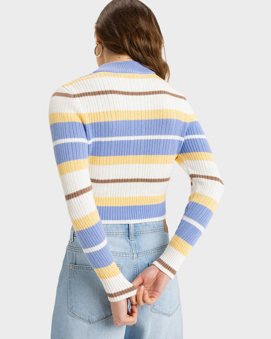 Roxy Playa Morning Sweater GRAPEMIST PLAYA MORNING STRIPE