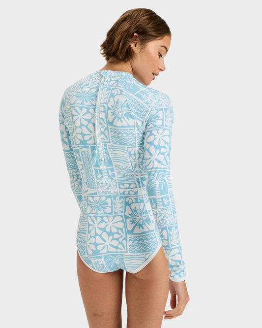 Roxy Flowers Wave LS Onesie SKY BLUE SURFENIRS