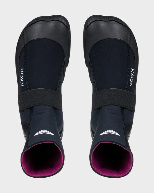 Roxy Swell Series 3mm Round Toe Wetsuit Boot TRUE BLACK