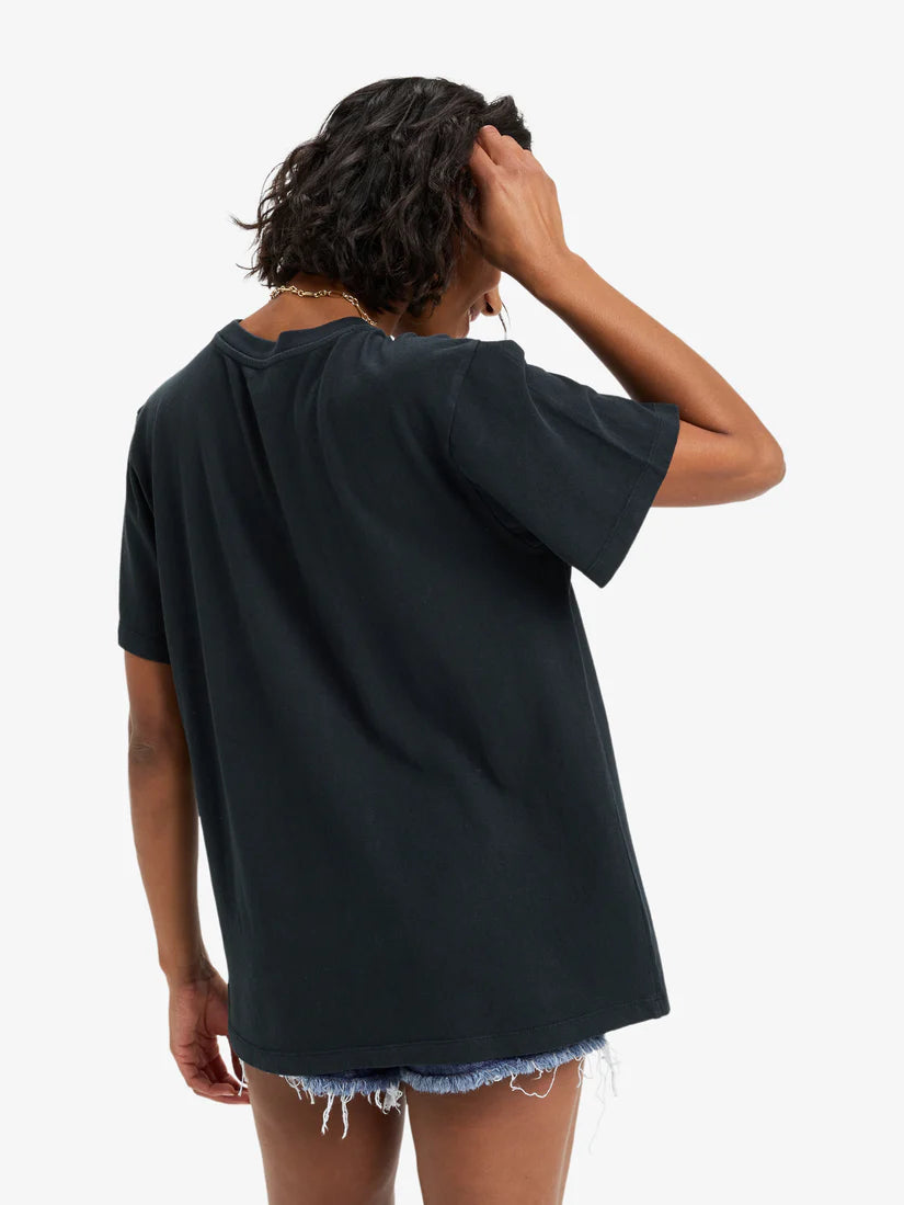 Roxy Sunny Oversized Stone Wash Tee ANTHRACITE