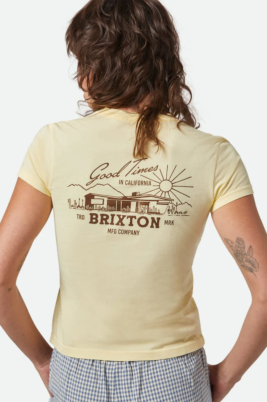 Brixton Good Times Fitted Crew Tee PANNA COTTA