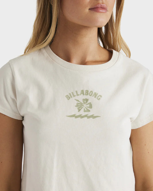 Billabong Riding The Wave Crop Tee SALT CRYSTAL