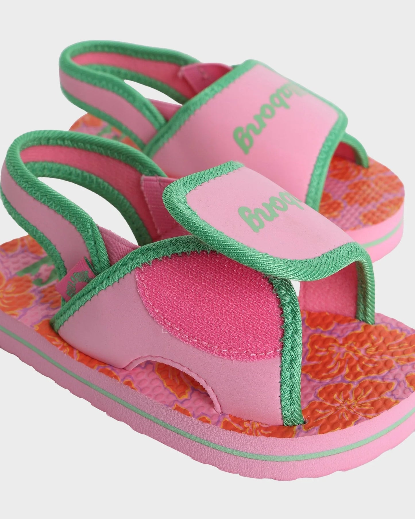 Billabong Groms Happy Hibiscus Slide PARTY PINK