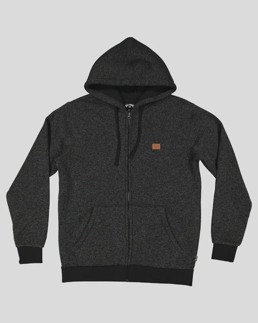 Billabong Revolt Zip Thru Hood BLACK HEATHER
