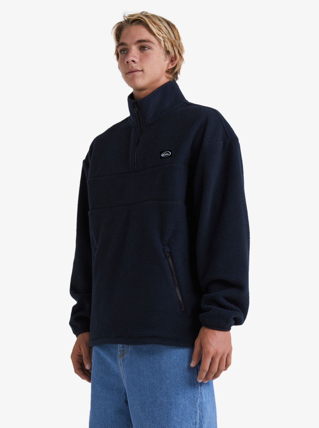 Quiksilver Saturn Sherpa Half Zip BLACK