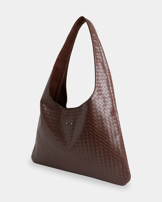Roxy Sable Weave Shoulder Bag CINNAMON