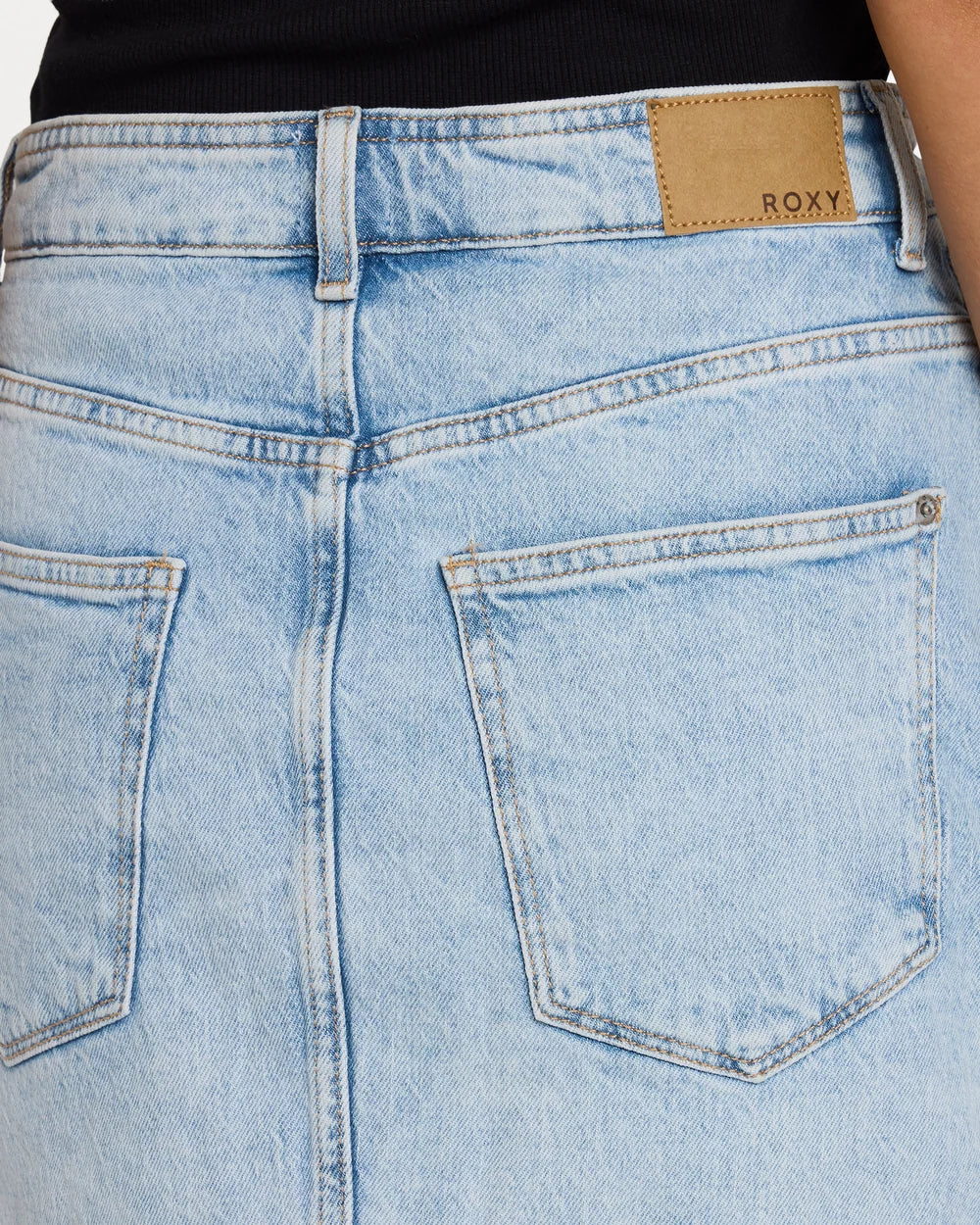 Roxy Shine Denim Mini Skirt BEAU BLUE