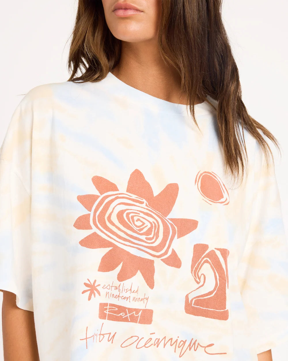 Roxy Laguna Oversized Tee PEBBLE